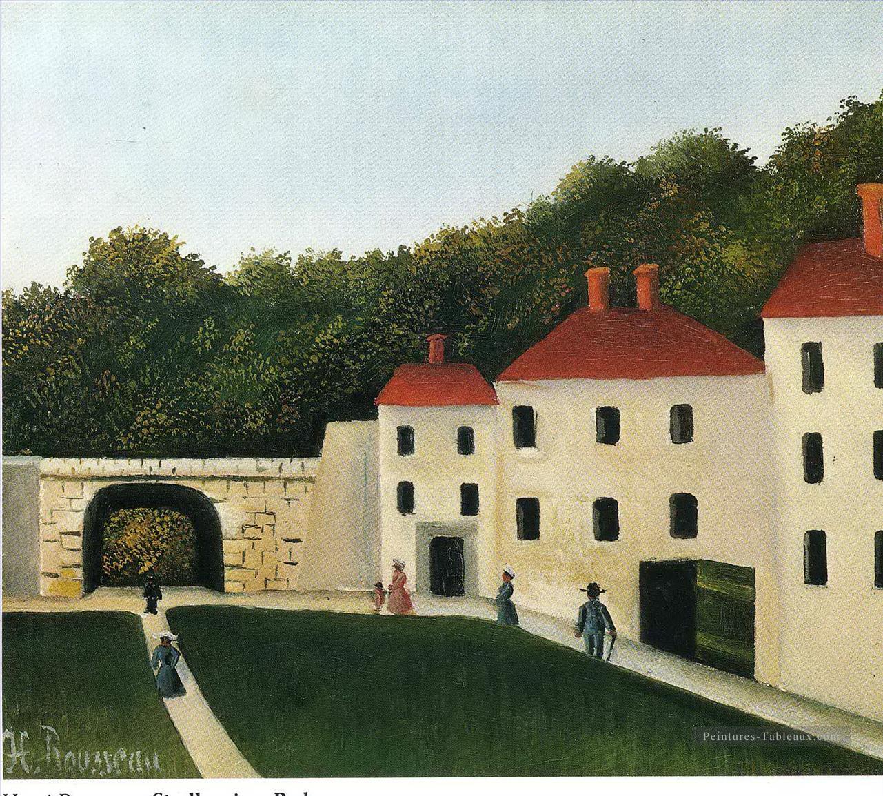 promeneurs dans un parc 1908 Henri Rousseau post impressionnisme Naive primitivisme Peintures à l'huile
